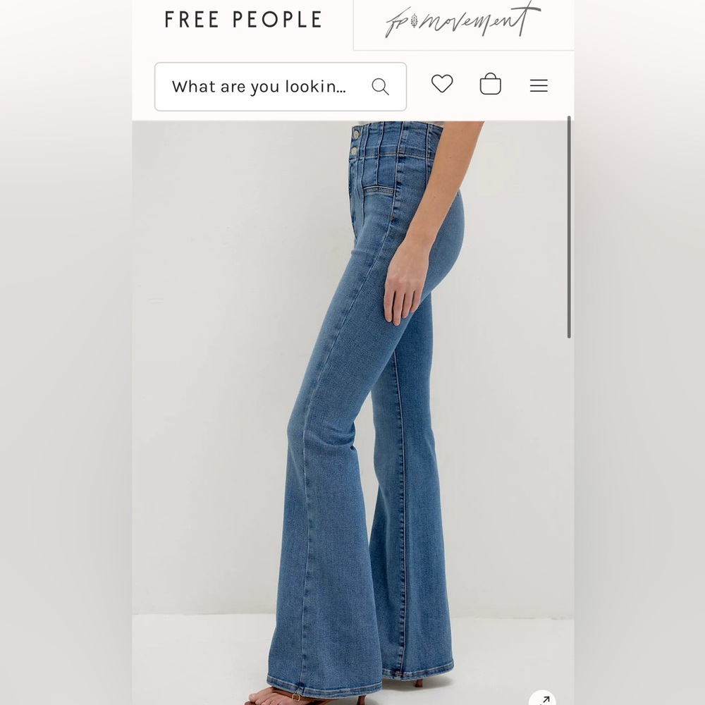 We The Free Blue Flare & Wide Leg Jeans